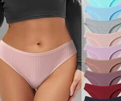 Sexy And Simple Solid Color Women's Underwear, Black+navy Blue+purple Red+dark Purple+floral Gray+li
