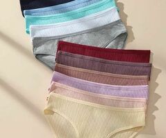 Sexy And Simple Solid Color Women's Underwear, Black+navy Blue+purple Red+dark Purple+floral Gray+li