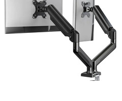 Dual/Single Monitor Mount Up to 32 Inches Screen, Max 22 Lbs Each Arm, Adjustable Dual Monitor Stand